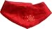 Extra Small Red Velvet Christmas Dog Bandanna