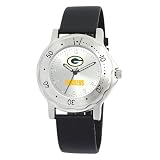 NFL Men's Green Bay Packers Team Player Black Leather Watch #PK20010
