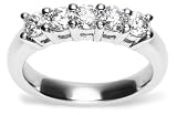 Platinum 5-Stone Diamond Band (3/4 cttw, G-H Color, VS2-SI1 Clarity)
