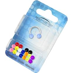 14 Gauge Multi UV 10 Pair Interchangeable Horseshoe Pack