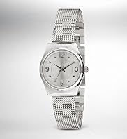 Round Face Mesh Strap Watch