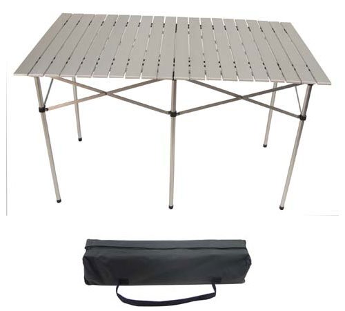 Aluminium Alu Campingtisch Rolltisch 120x70cm