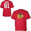 Mens Chicago Blackhawks #81 Marian Hossa Name & Number Tshirt