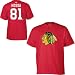 Mens Chicago Blackhawks #81 Marian Hossa Name & Number Tshirt