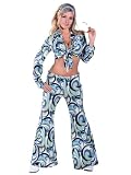 Sexy Swirl Hippie Theatre Costumes 60s 70s Mod Theatre Costumes Love Child Retro Disco 2 Piece