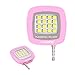 16 LED Flash Light, Kasonic Universal Portable Mini Night Using Selfie Enhancing Dimmable Cellphone Camera Fill-in Light Pocket Spotlight for Iphone,Ipad,Samsung Galaxy,Android Windows Phone,Tablets (Pink)