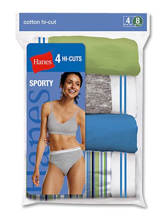 Hanes Sporty Hi-Cut Brief 4 Pack - p430sc