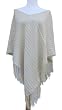 Handmade Organic Pure and Fresh Cotton Poncho - Natural Oats (Hand-crocheted Border, Recommended for Women Wearing Large Size) Handmade Organic Pure and Fresh Cotton Poncho - Natural Oats (Hand-crocheted Border, Recommended for Women Wearing Large Size)