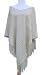Handmade Organic Pure and Fresh Cotton Poncho - Natural Oats (Hand-crocheted Border, Recommended for Women Wearing Large Size)