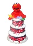 Elmo Welcome Baby Shower Diaper Cake - 3 Tier