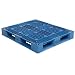 Vestil PLP2-4840-BLUE Blue Polyethylene Pallet with 4 Way Entry, 6600 lbs Capacity, 40" Length, 48" Width, 6" Height