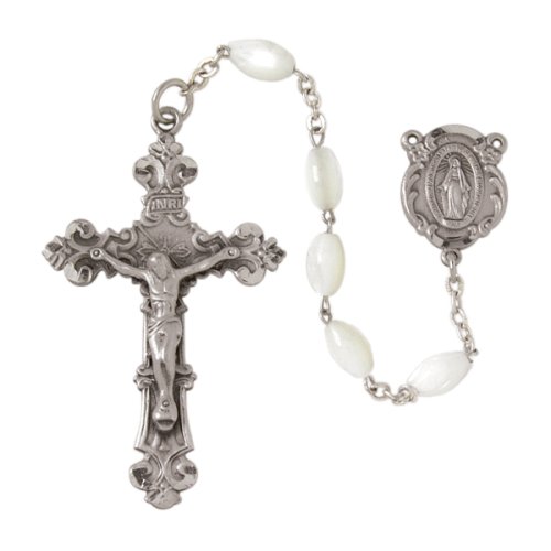 Pewter and Mother-of-Pearl Rosary by Bob Siemon