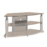 Powell Glossy Silver Plasma TV Stand