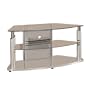 Powell Glossy Silver Plasma TV Stand