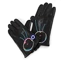 Baroque leather gloves "Desigual" black multicoloured. - Size XS/S