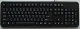 Black Arabic - English Multi-Color USB Wired Keyboard (Vivid Blue Arabic with White English Letters / Characters on Black Keys)