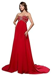 Strapless Sleeveless Charmeuse/Chiffon Beaded Sequined Evening Dress 