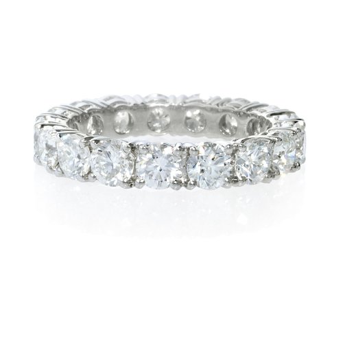 Diamond 18k White Gold Eternity Wedding Band 