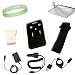 8 In 1 IRiver Accessories Kit For iRiver E100 Includes: Black Silicone Skin + Arm Band + Belt Clip + Wall Charger + Car Charger + Retractable Data Cord + Screen Protector + Live*Laugh*Love Wrist Band!!! (MP3 Not Included)