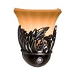 Decorative Leaf Sconce Night Light / 7 Watt Incandescent Light Bulb / Dusk to Dawn Sensor Night Light