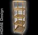 Regal Schrank Walnuss ge�lt f�r B�ro Bad Wohnzimmer Modell ELECSA 0312