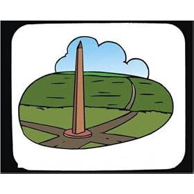 Decorated Mouse Pad with "Washington Monument", tower, road, abstract, "Washington D.C.", intersection, building, structure