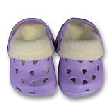 Infant Toddler Girl's Fleece Lined Purple Clogs Size 9-12 Months