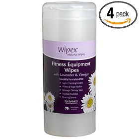 41IM1Rl8 VL. SL500 AA280 PIbundle 4,TopRight,0,0 AA280 SH20  Natural Fitness Equipment Wipes With Lavender & Vinegar, 75 Count Containers
