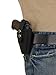 Barsony Black Leather Concealment OWB Belt Clip Holster for Mini-Pocket 22 25 .380