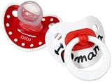 Fashy 95.1400/06 - I love Mama Silikon-Schnuller, ab 6 Monate, 2-er Packung