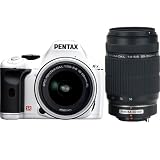 K-X 12.4 Megapixel 2.7 Inch LCD Screen SR Shake Reduction Digital SLR Camera With DA-L 18-55mm & 55-300 Double Zoom Lens Kit - White