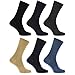 Universal Textiles Mens 100% Cotton Plain Work/Casual Socks (Pack of 6)