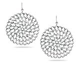 Platinum Plated Roundel Earrings