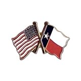 USA Flag and Texas Flag Lapel Pin