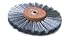 STEEL WIRE BRUSH STRANDS .003" X 6" DIAMETER STRAIGHT 4 ROW