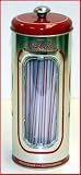 Coke Coca-Cola Straw Dispenser Metal Vintage Style NEW