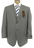 BCBG MAX AZRIA - BCBG Attitude Mens Single Breasted 2 Button Gray Pinstripe Wool Suit - Size 42S