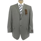 BCBG Attitude Mens Single Breasted 2 Button Gray Pinstripe Wool Suit - Size 44R at BCBG MAX AZRIA