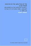 Oration on the abolition of the slave trade