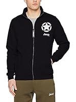 Jeep Sudadera con Cierre O100714 (Negro / Gris Claro)