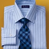 Trim Fit Blue Ground Tread Stripe Dress Shirt