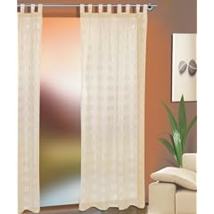 Schlaufenschal "Elena" H�he 245 x 140 cm mit 8 Schlaufen. Neu im Angebot! Farbe: champagner (beige)