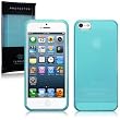 IPHONE 5 TPU SILIKON H�LLE CASE COVER IN TRANSPARENT BLAU, TERRAPIN RETAIL VERPACKUNG