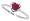 0.62CtGenuine Ruby Heart Ring with Diamond in 10Kt White Gold-5
