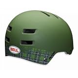 Bell 2009 Faction BMX/Skate Helmet - Matte Olive Plaid