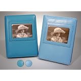 Genuine Leather Travel Photo Album with Wallet-Size Identifier