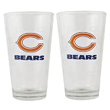Chicago Bears Satin Etch Pint Glass Set