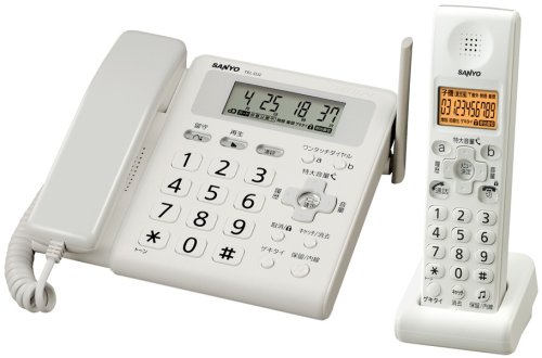 SANYO デジタルコードレス 留守番電話機 子機1台 ミスティホワイト TEL-DJ2(W)