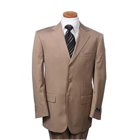 Sophisticated Mens Three Button Camel Suit Includes (JF2307-18)