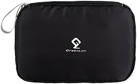Greenlan Lightweight Multifunction Portable Waterproof Toiletry Bag Travel Women Men with Hanging Hook for Business,vacation Black